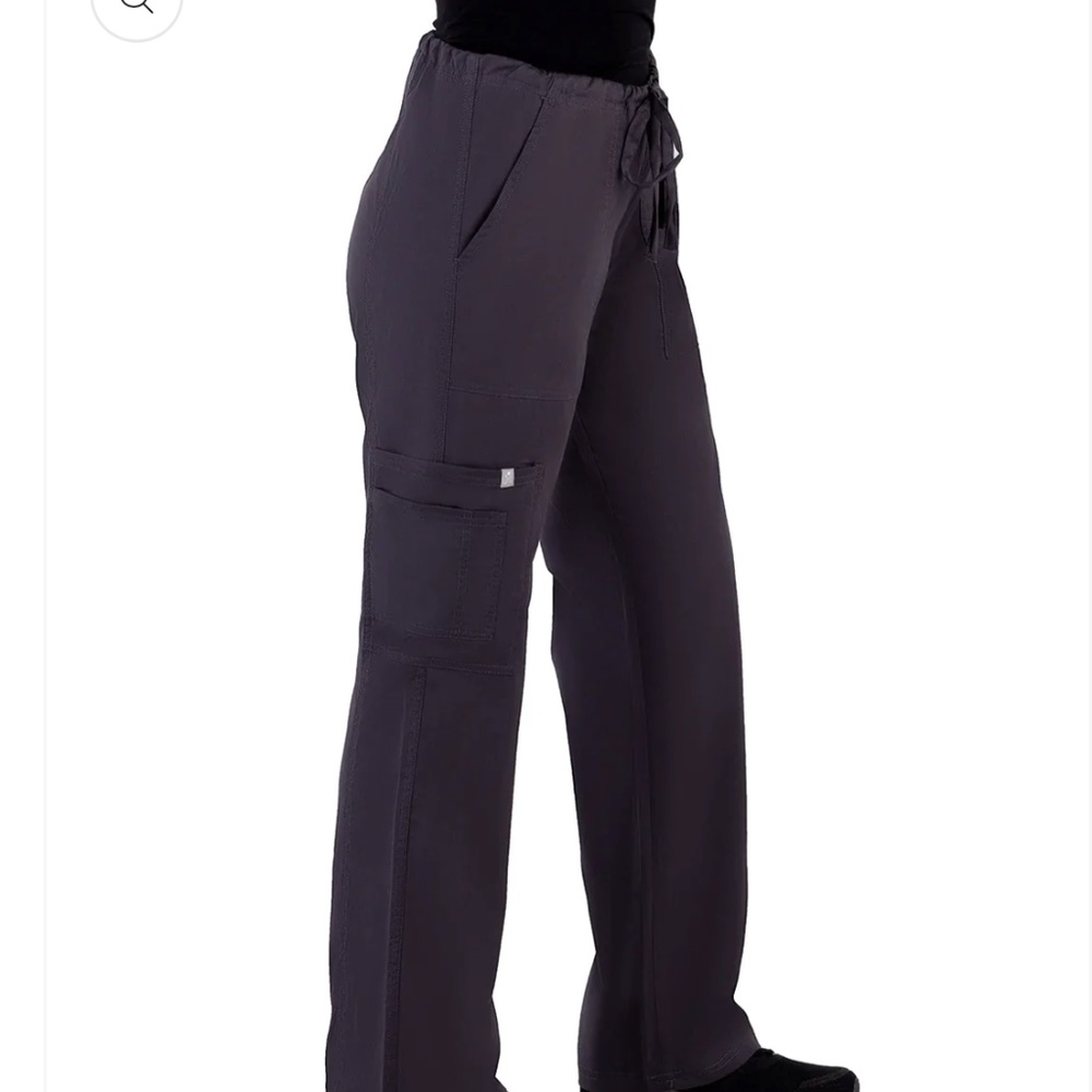 Life threads contego cargo black scrub pants